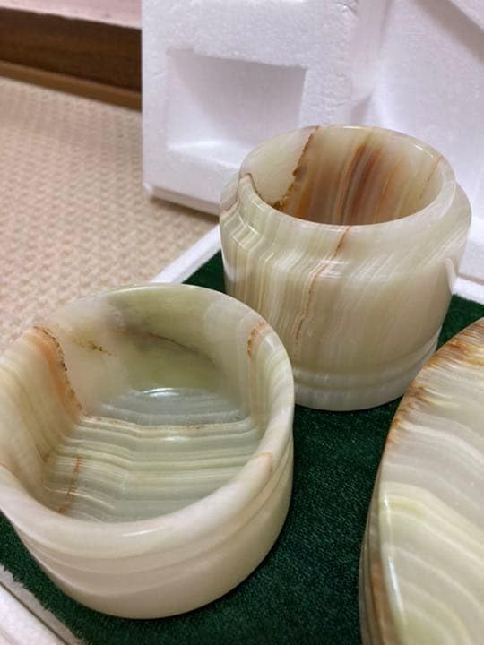 大理石　高級　オニックス　灰皿 灰皿セット 高級オニキス 大理石 オニキス/大理石製の高級灰皿セット